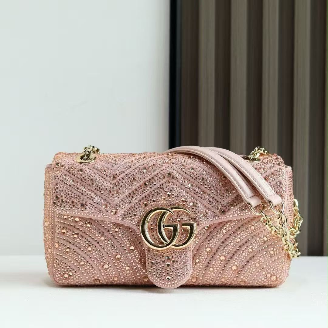 Gucci Double-G Flap Shoulder Bag - Pink
