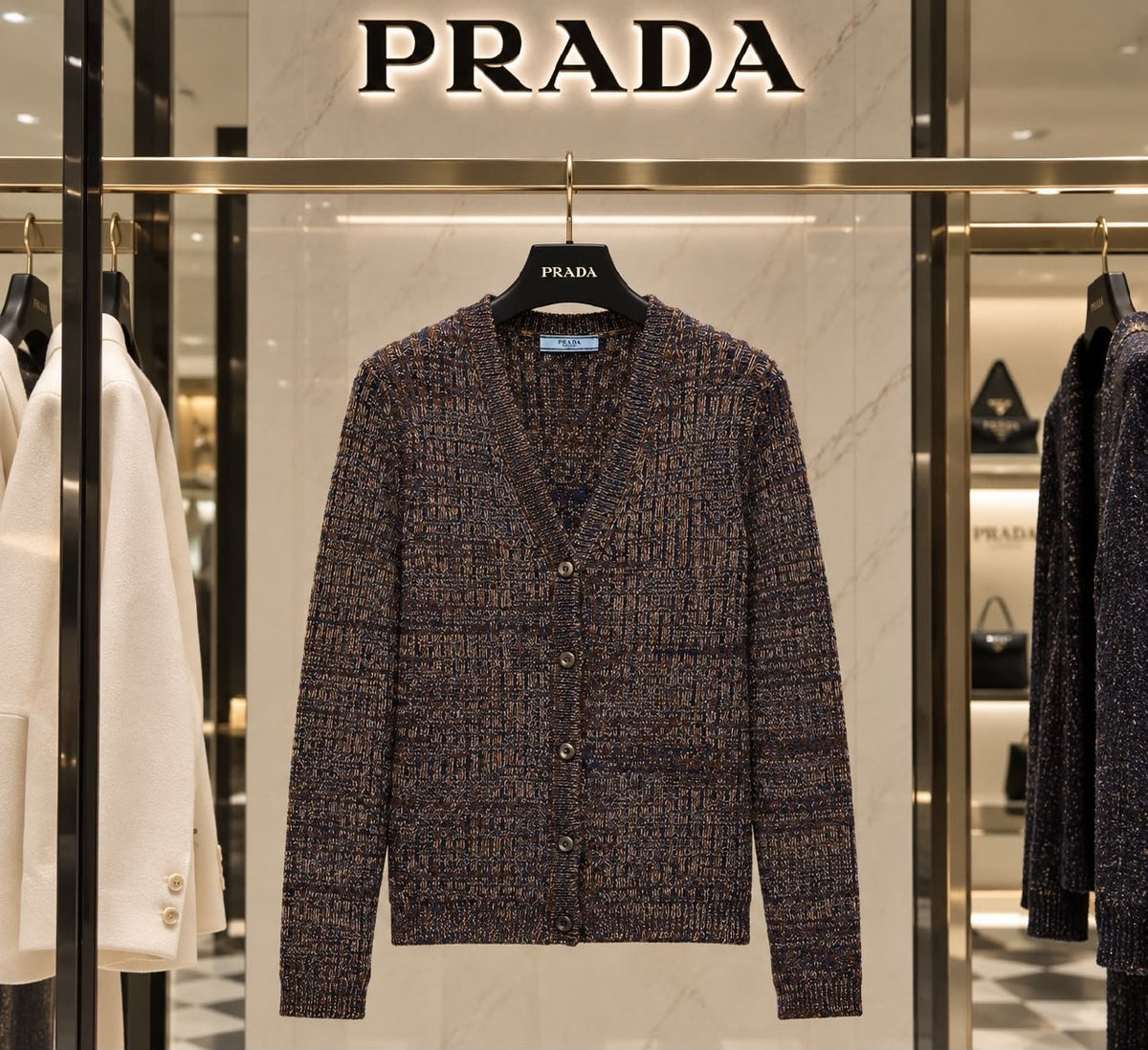 Prada Ribbed Knit Set - Multi