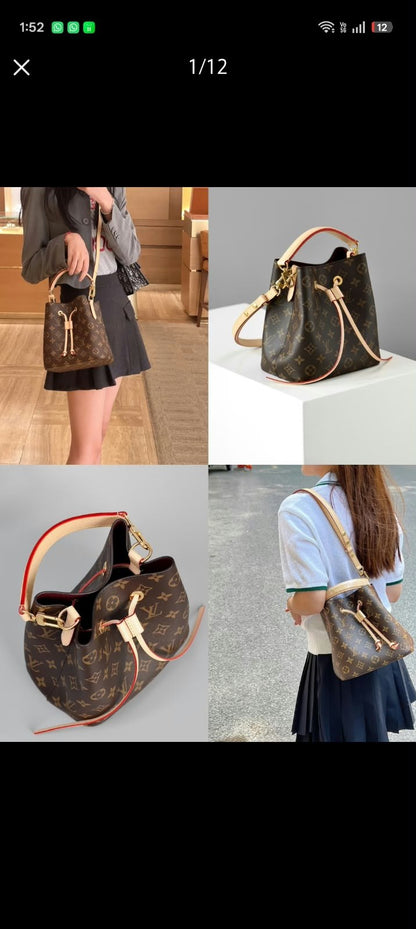 Louis Vuitton Drawstring Bucket Shoulder Bag - Brown Monogram