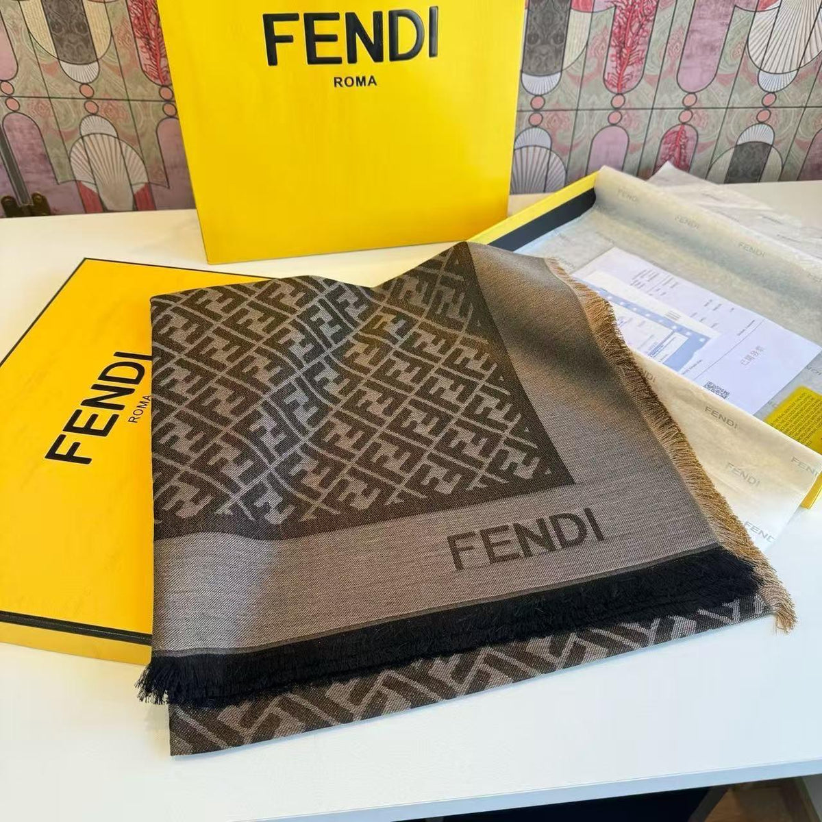 Fendi Scarf - Brown