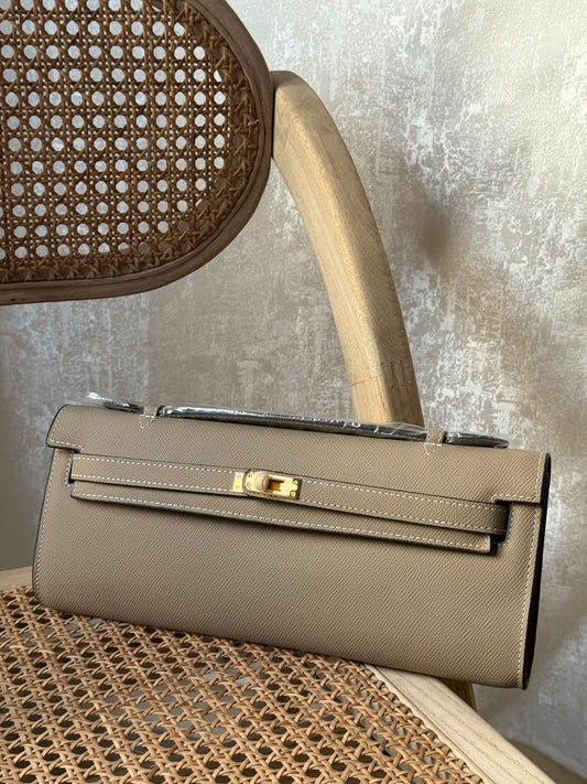 Hermès Clutch - Beige, Orange, White, Brown