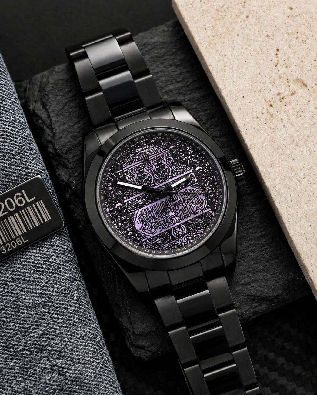 Rolex Watch - Black & Purple