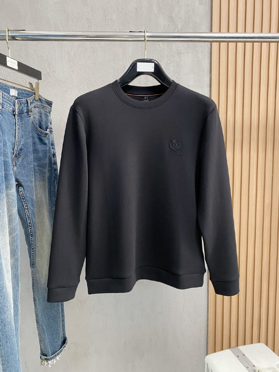 Loro Piana Crest Sweatshirt - Dark Grey