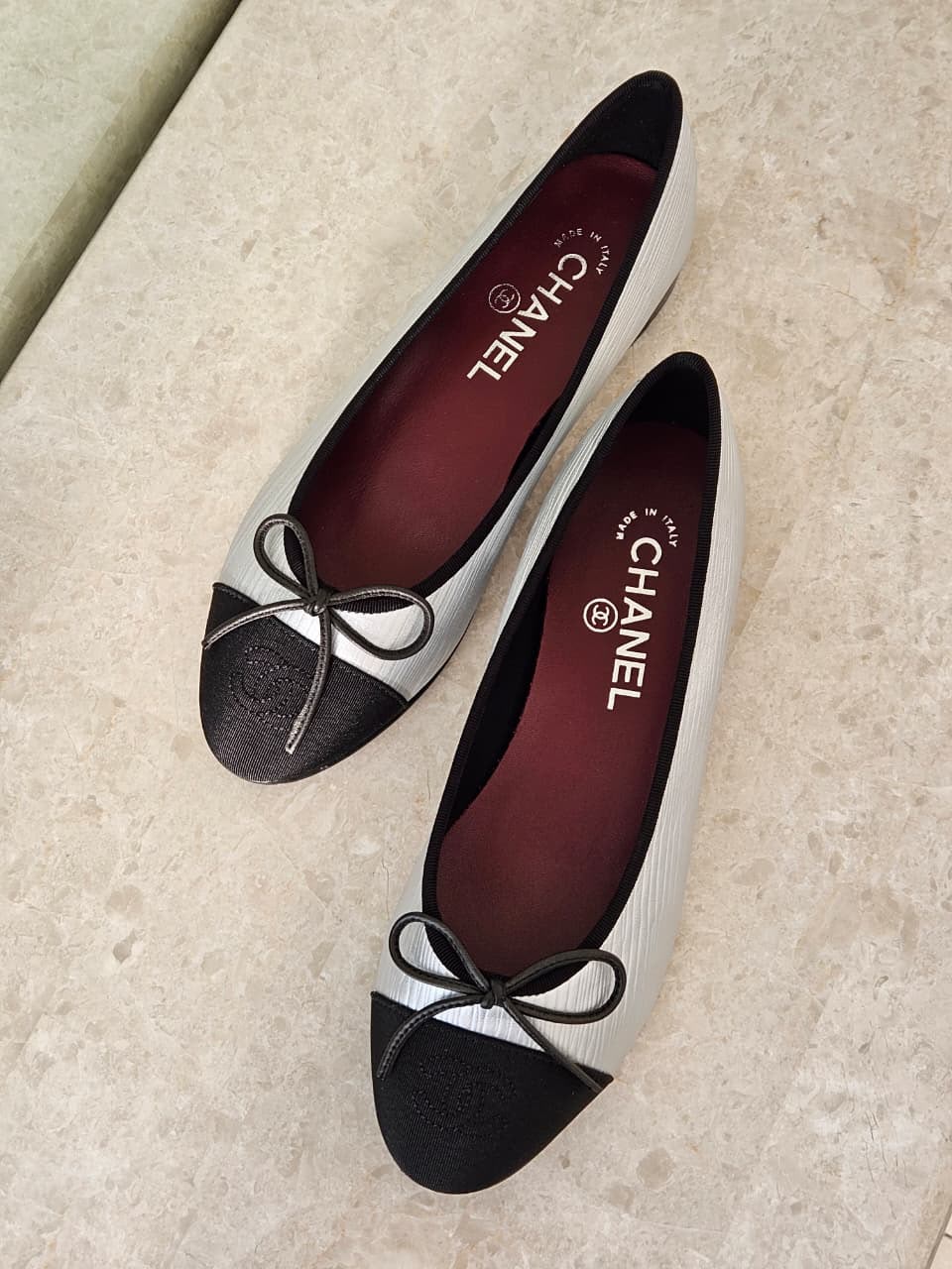 Chanel Bow Ballerinas - Black