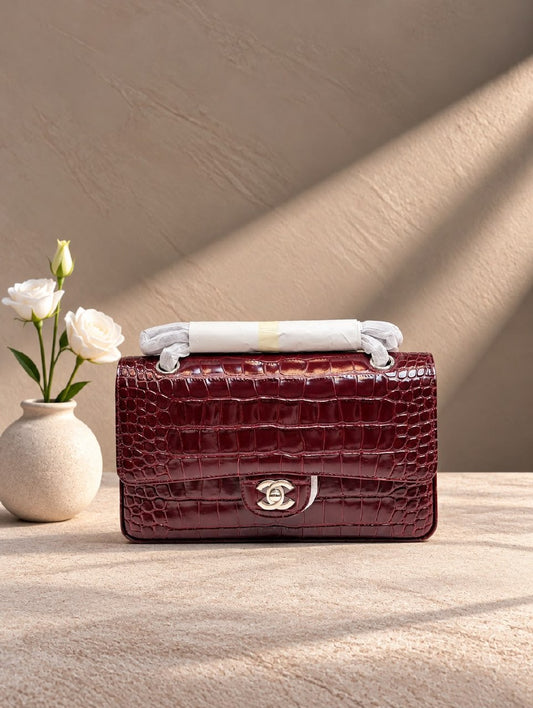 Chanel Handbag - Burgundy Embossed