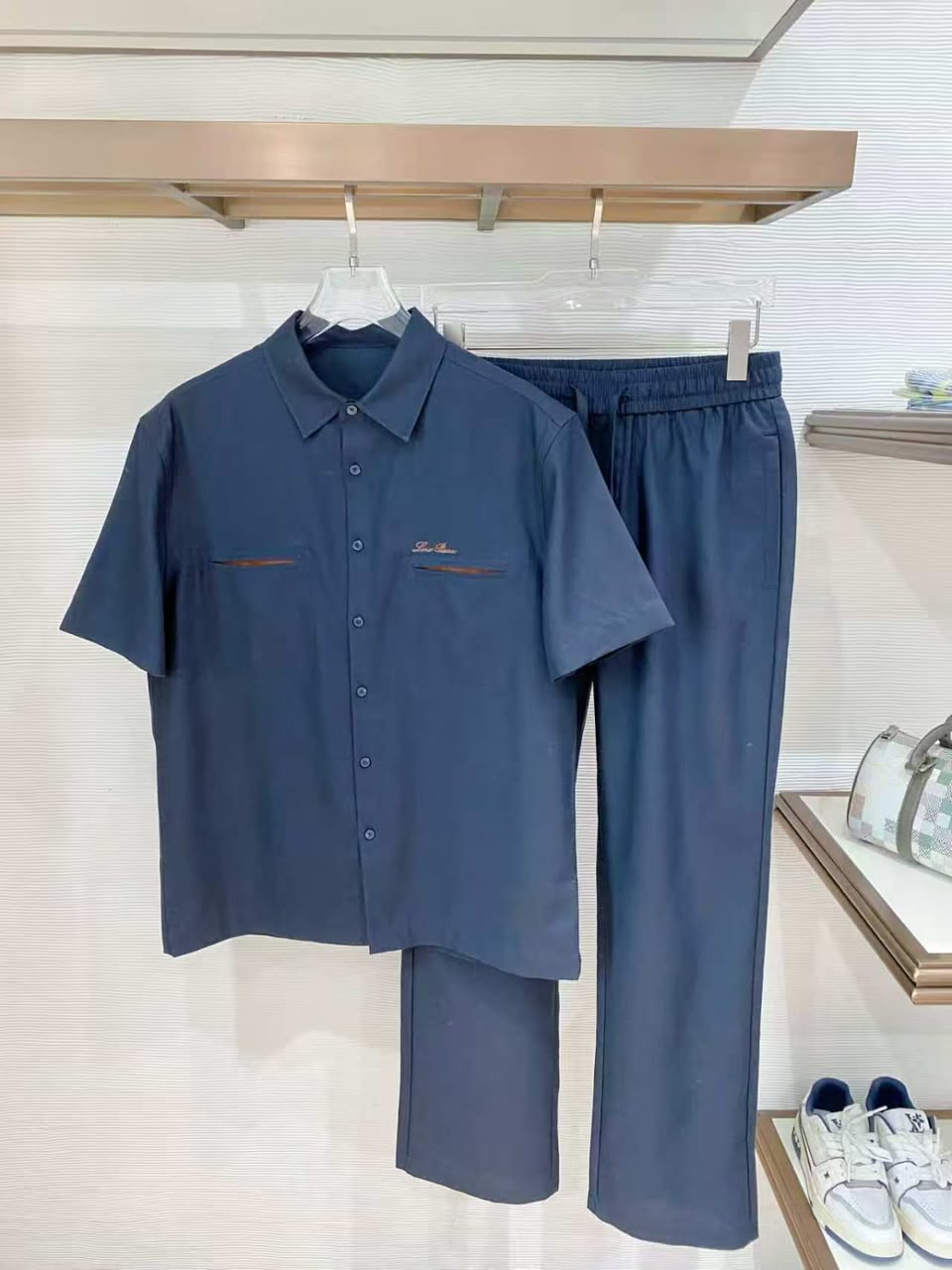 Loro Piana Shirt & Pants Set - Navy