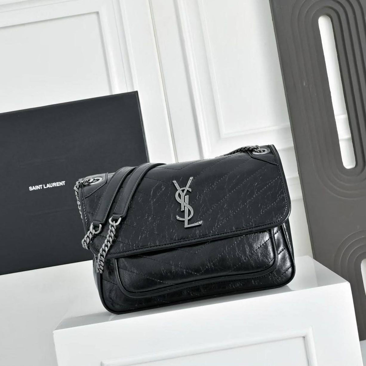 YSL Shoulder Bag - Black