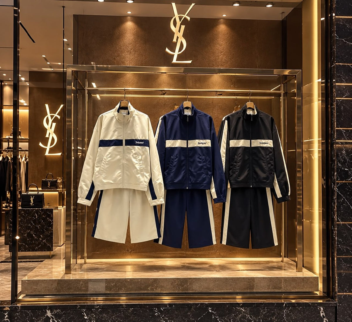 YSL Set - White, Navy, Black