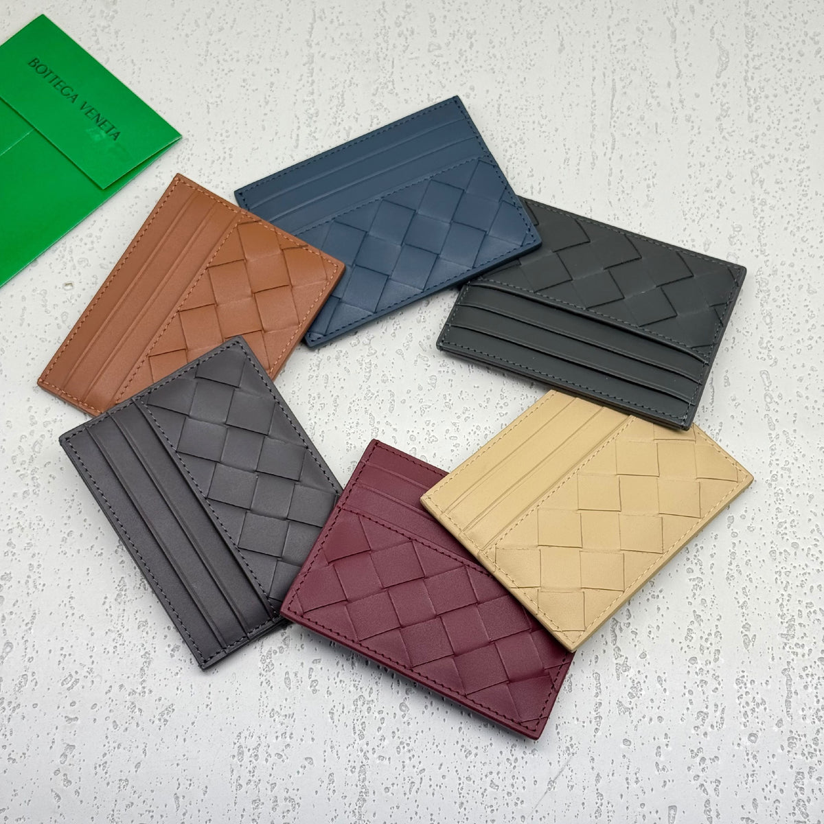 Bottega Veneta Card Holder - Beige, Dark Grey, Burgundy, Navy, Brown, Black