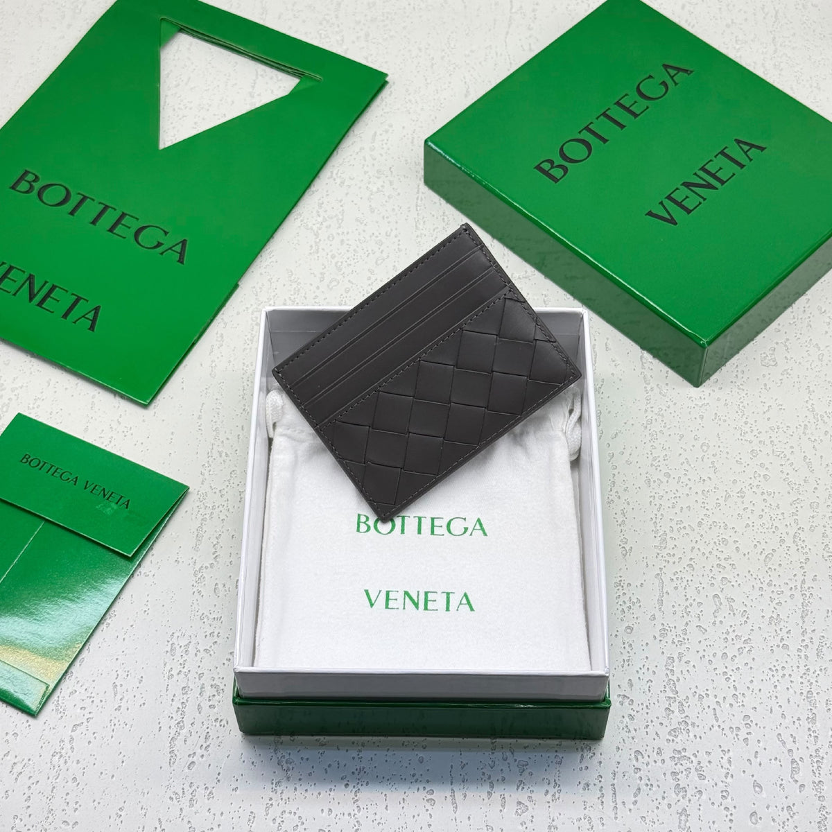 Bottega Veneta Card Holder - Beige, Dark Grey, Burgundy, Navy, Brown, Black
