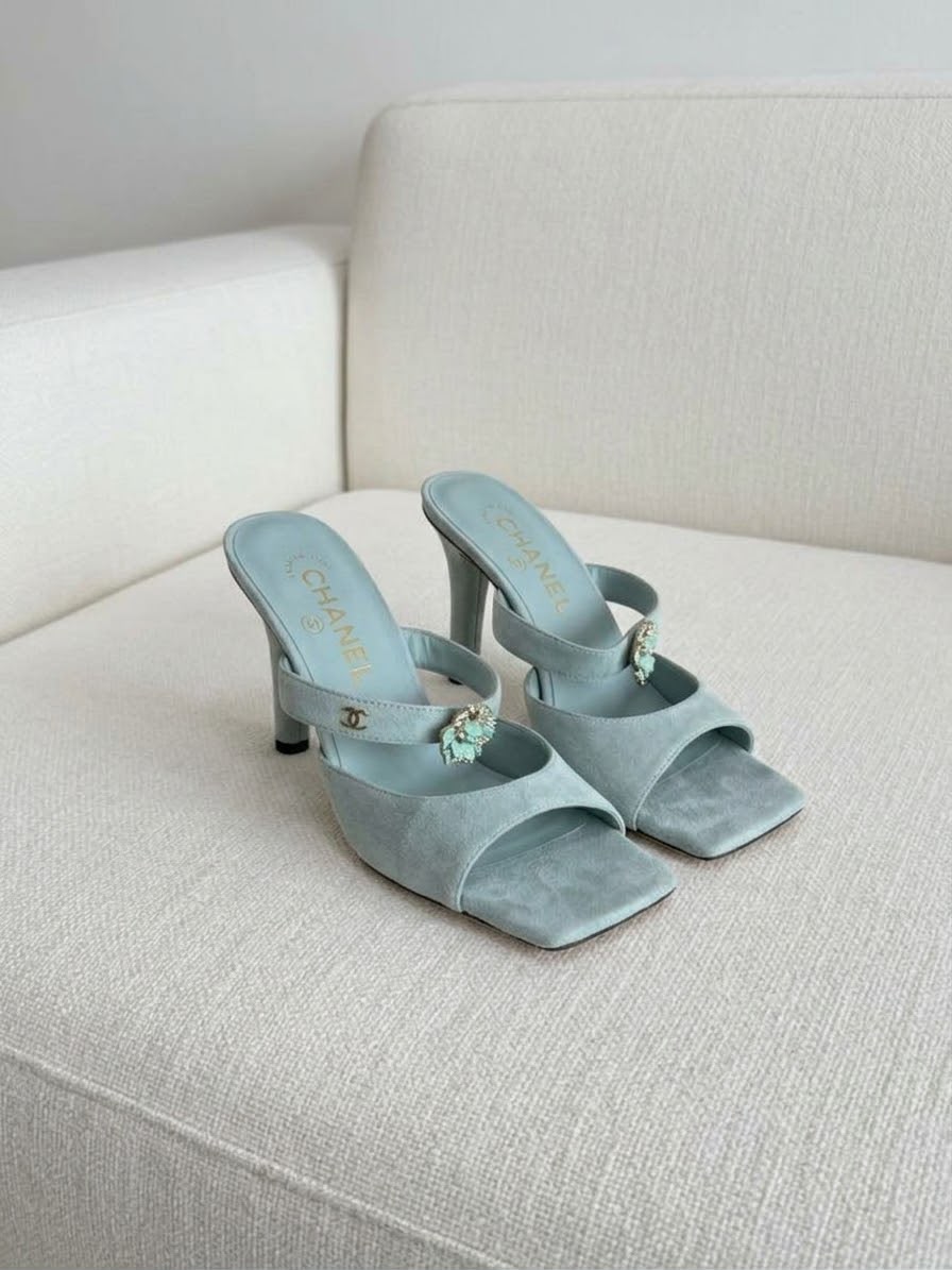 Chanel Heels - Light Blue