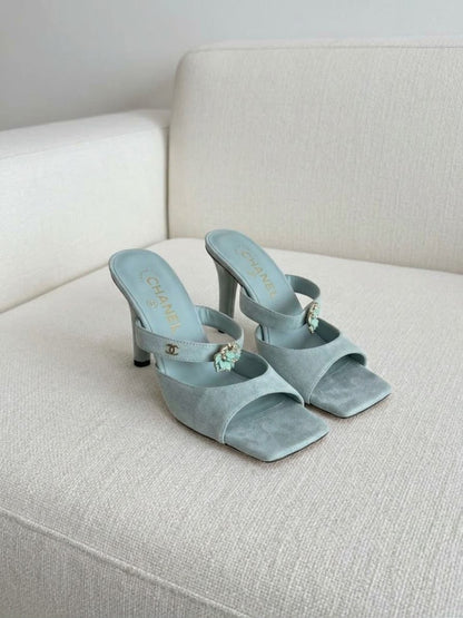 Chanel Heels - Light Blue