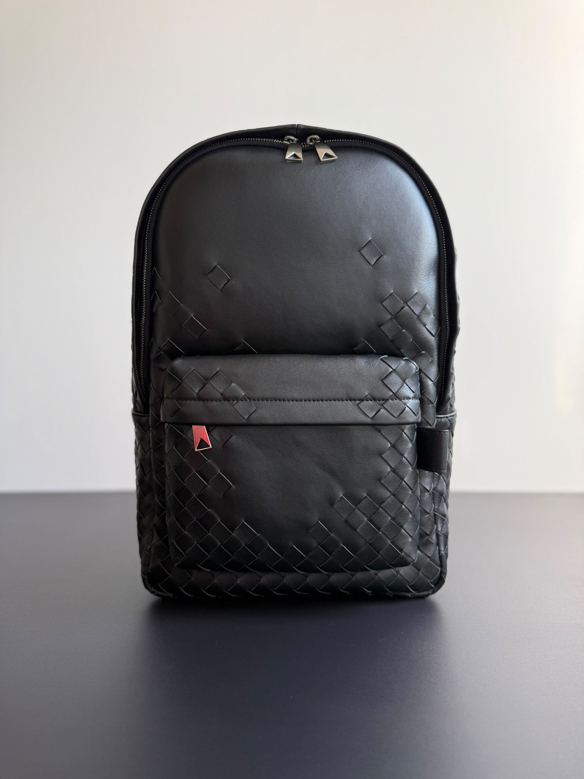 Bottega Veneta Backpack Panelled Front - Black