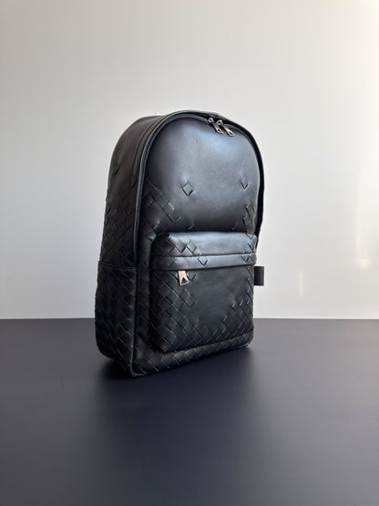 Bottega Veneta Backpack Panelled Front - Black