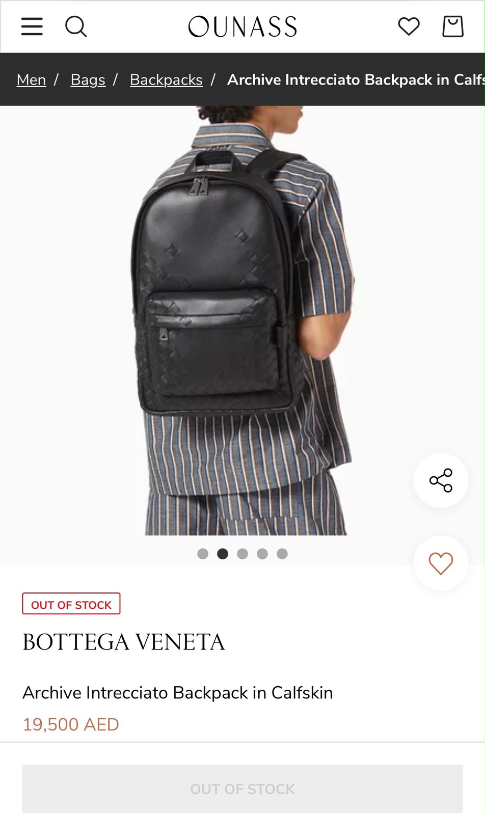 Bottega Veneta Backpack Panelled Front - Black
