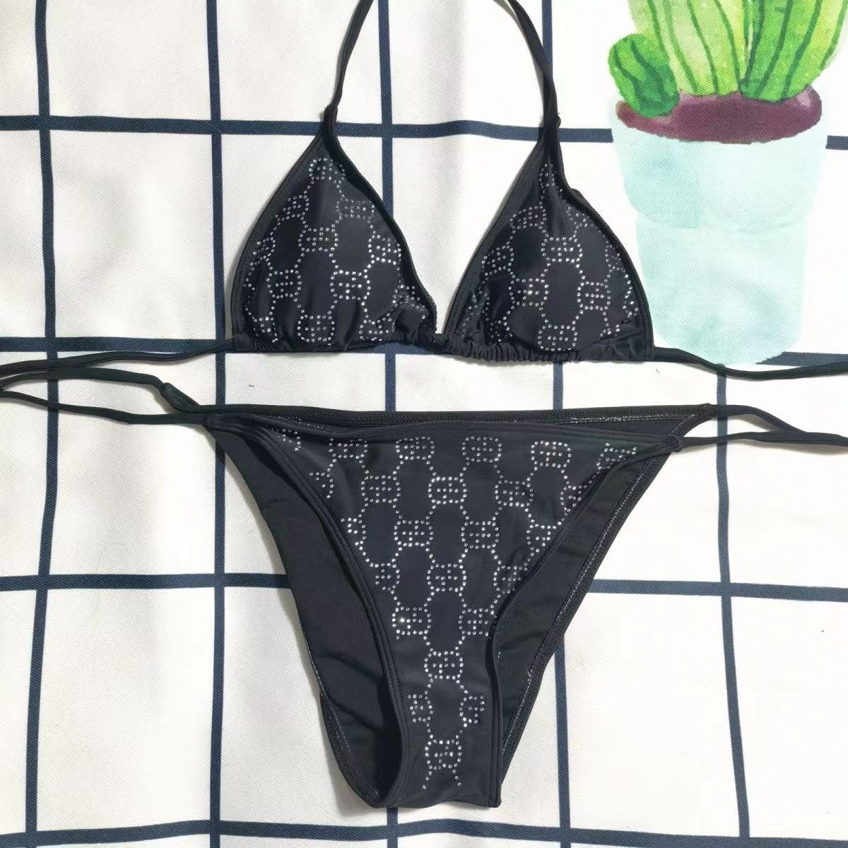 Gucci Bikini Set Dotted GG - Black