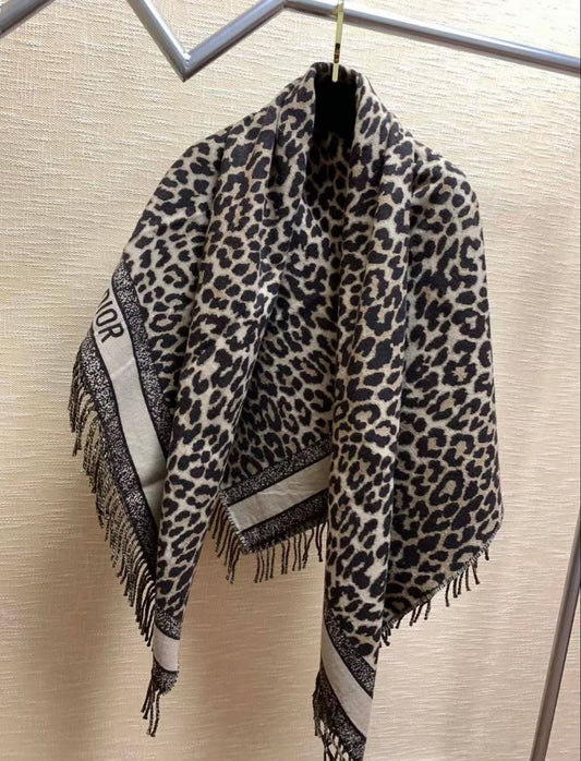 Dior Square Scarf - Leopard Leopard Print