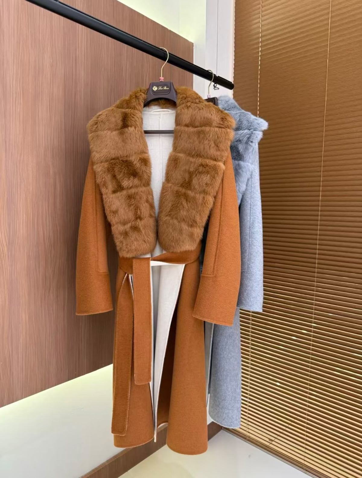 Loro Piana Coat - Beige & Brown, Blue