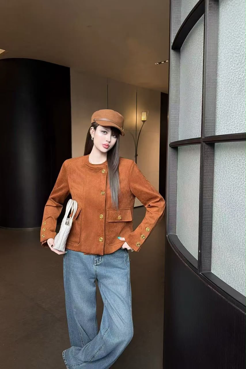 Miu Miu Button Front Jacket - Brown