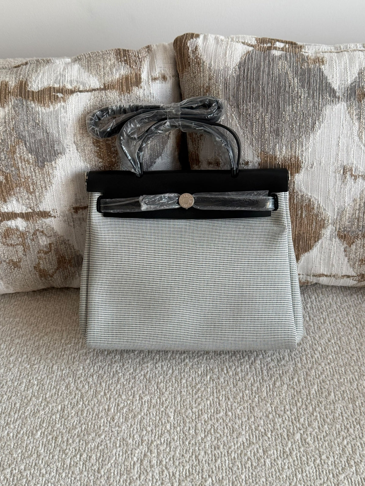 Hermès Handbag - White Grid