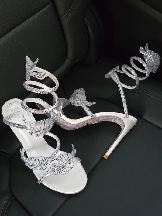 René Caovilla Heels - White, Black, Burgundy