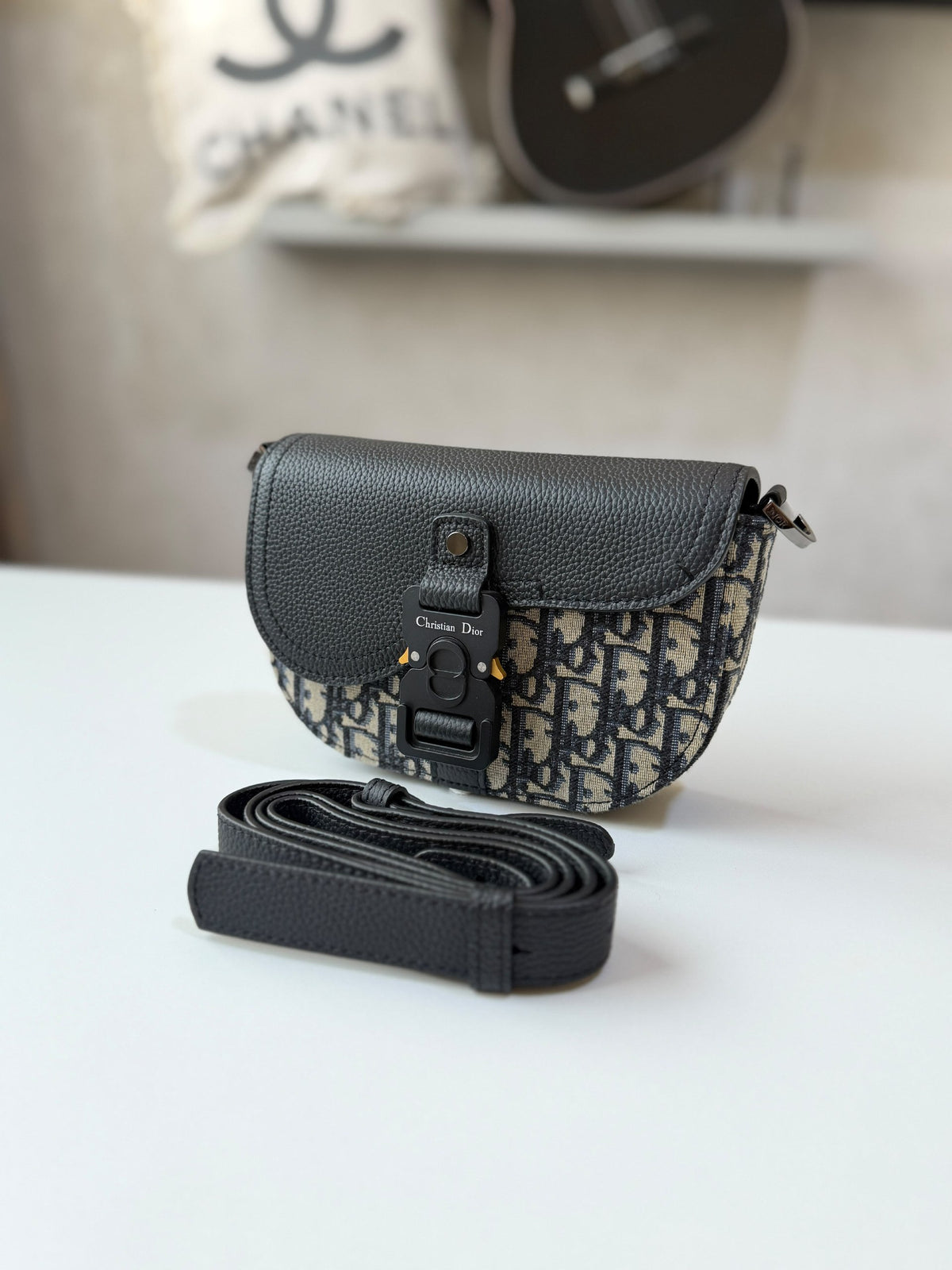Christian Dior Crossbody Bag - Black & Monogram