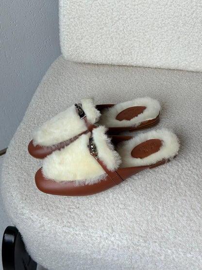 Hermès Mule - Brown & White