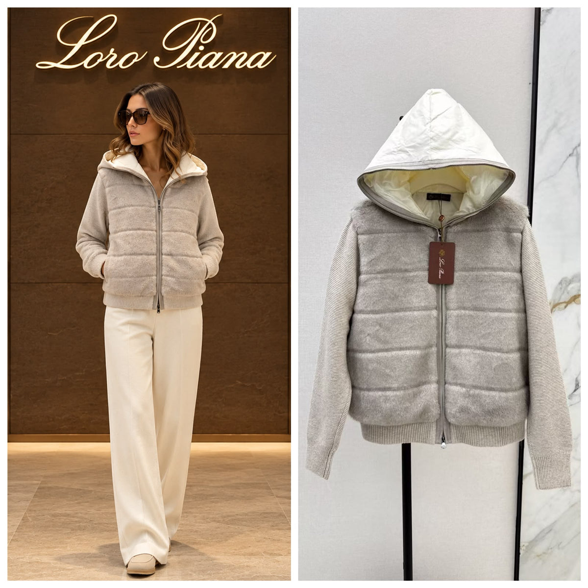 Loro Piana Hooded Jacket - Grey