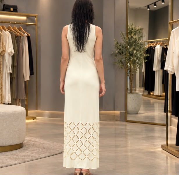 Alaïa Cutout Maxi Dress - White