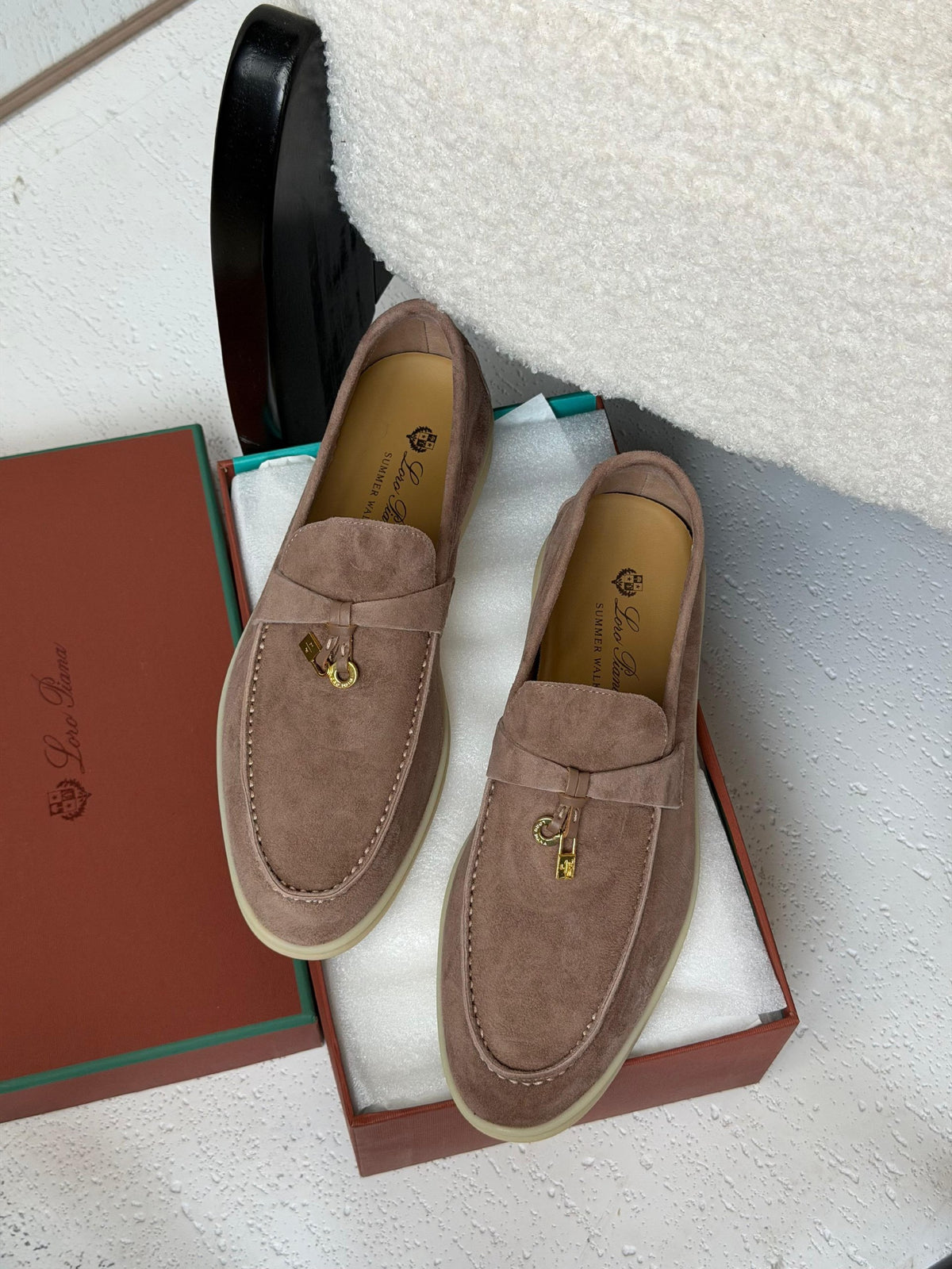 Loro Piana Loafers - Beige Suede