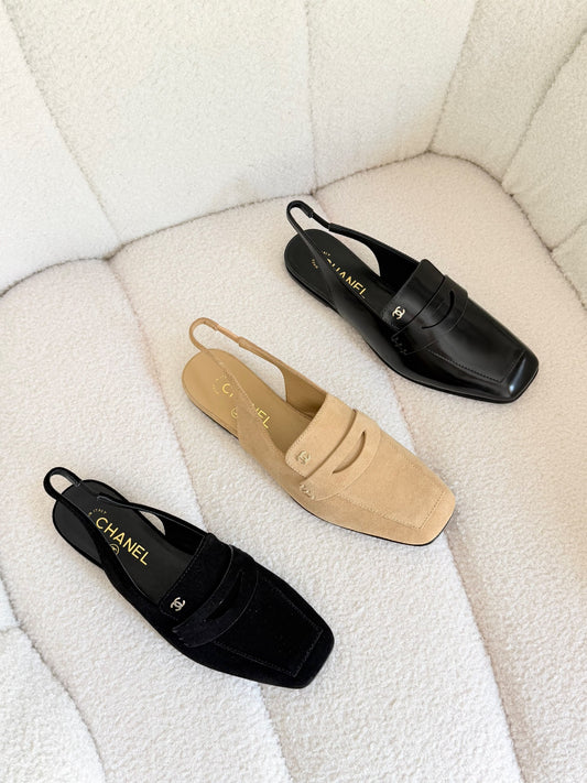 Chanel Mule - Black Suede, Beige, Black
