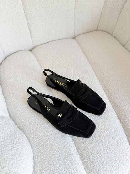 Chanel Mule - Black Suede, Beige, Black