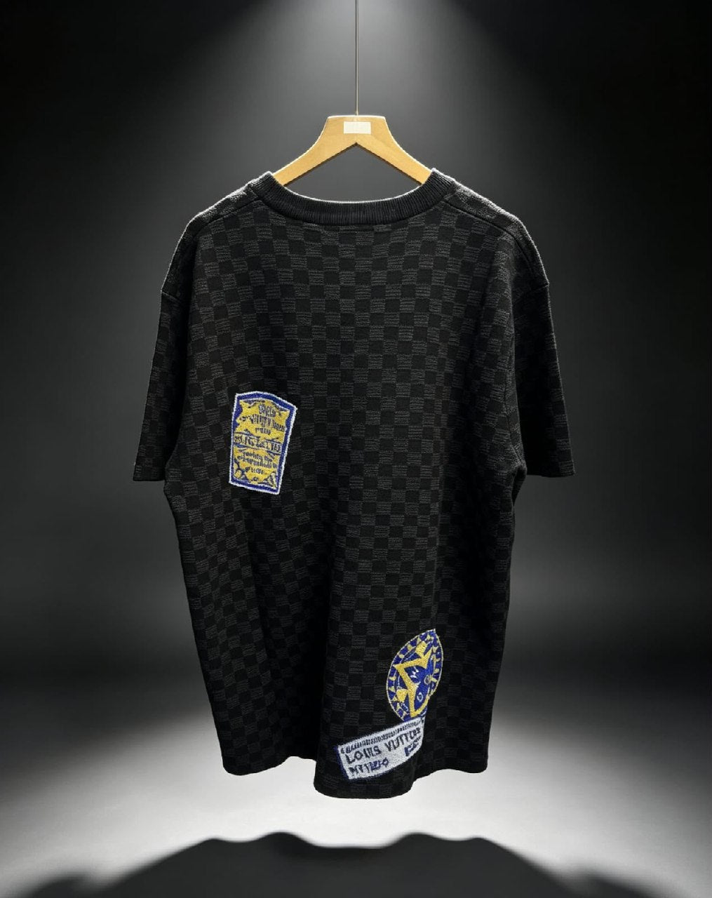 Louis Vuitton Patch-Front Knitted T-Shirt - Black