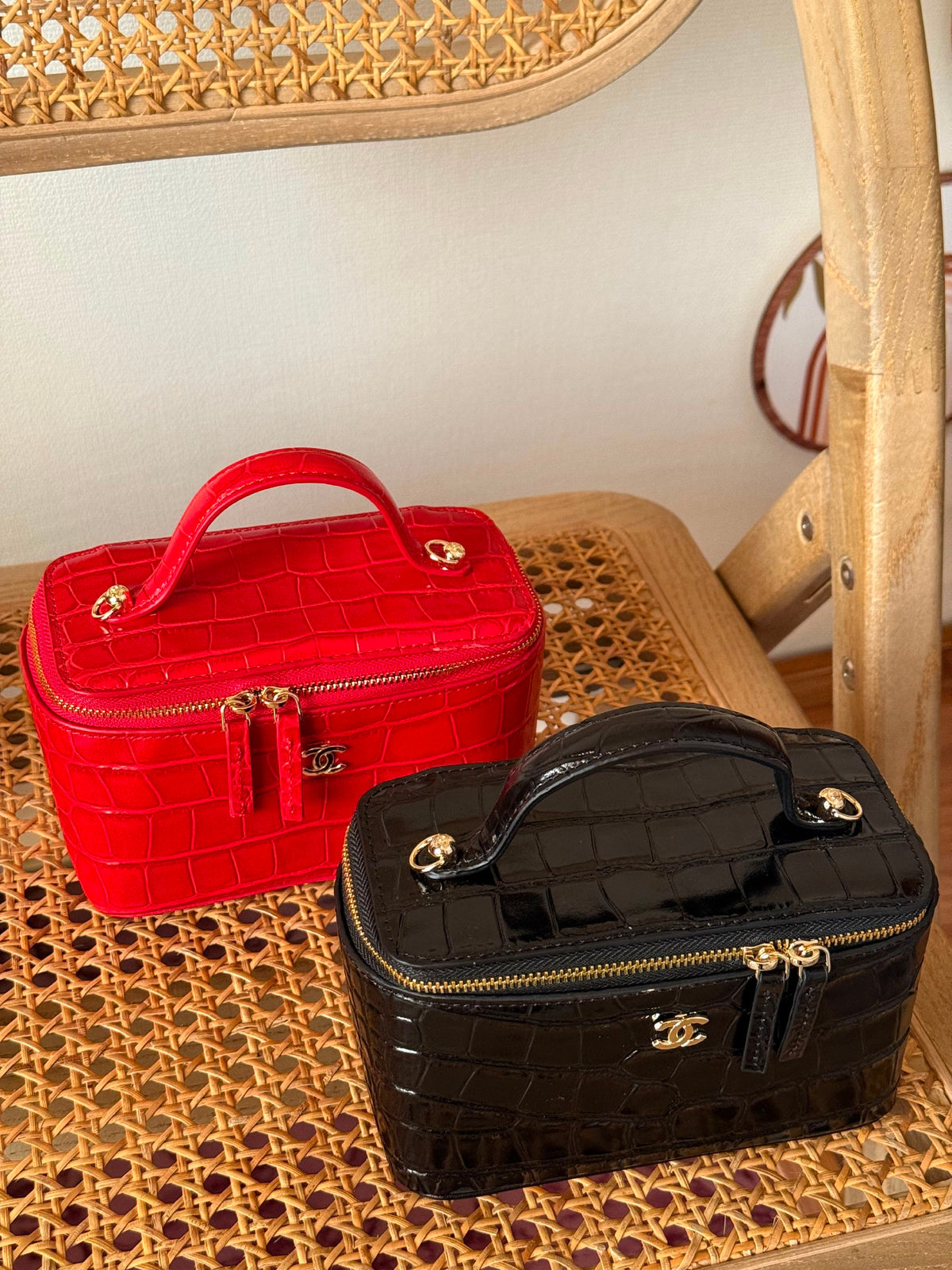 Chanel Makeup Bag - Red Embossed