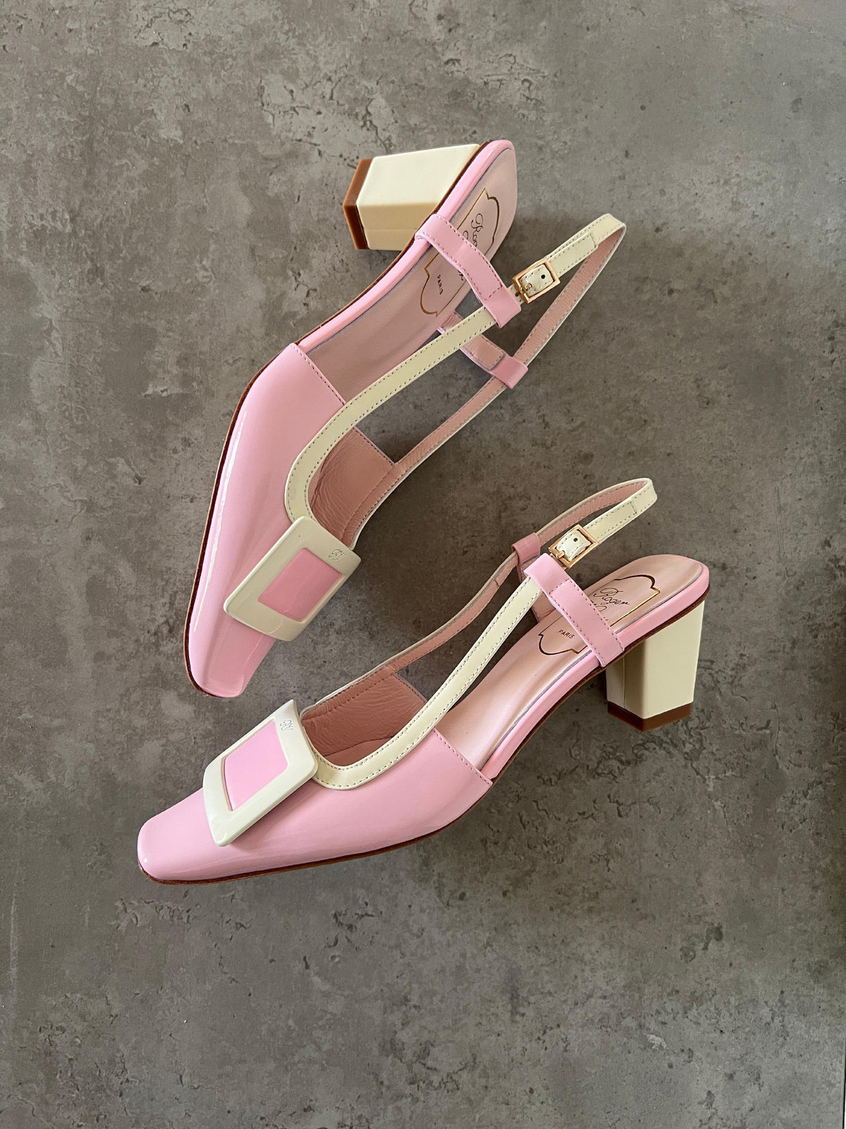 Roger Vivier Heels - Pink & White