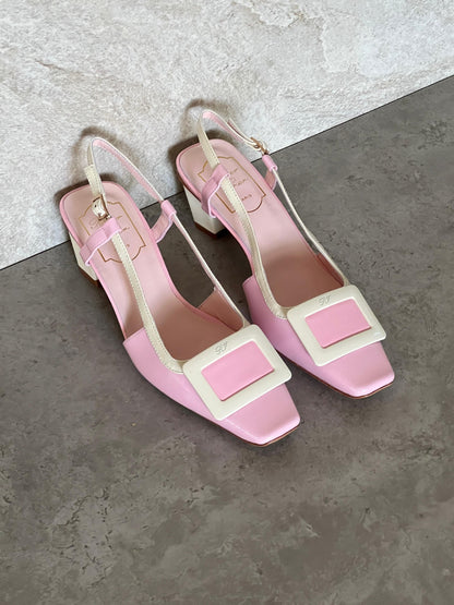 Roger Vivier Heels - Pink & White