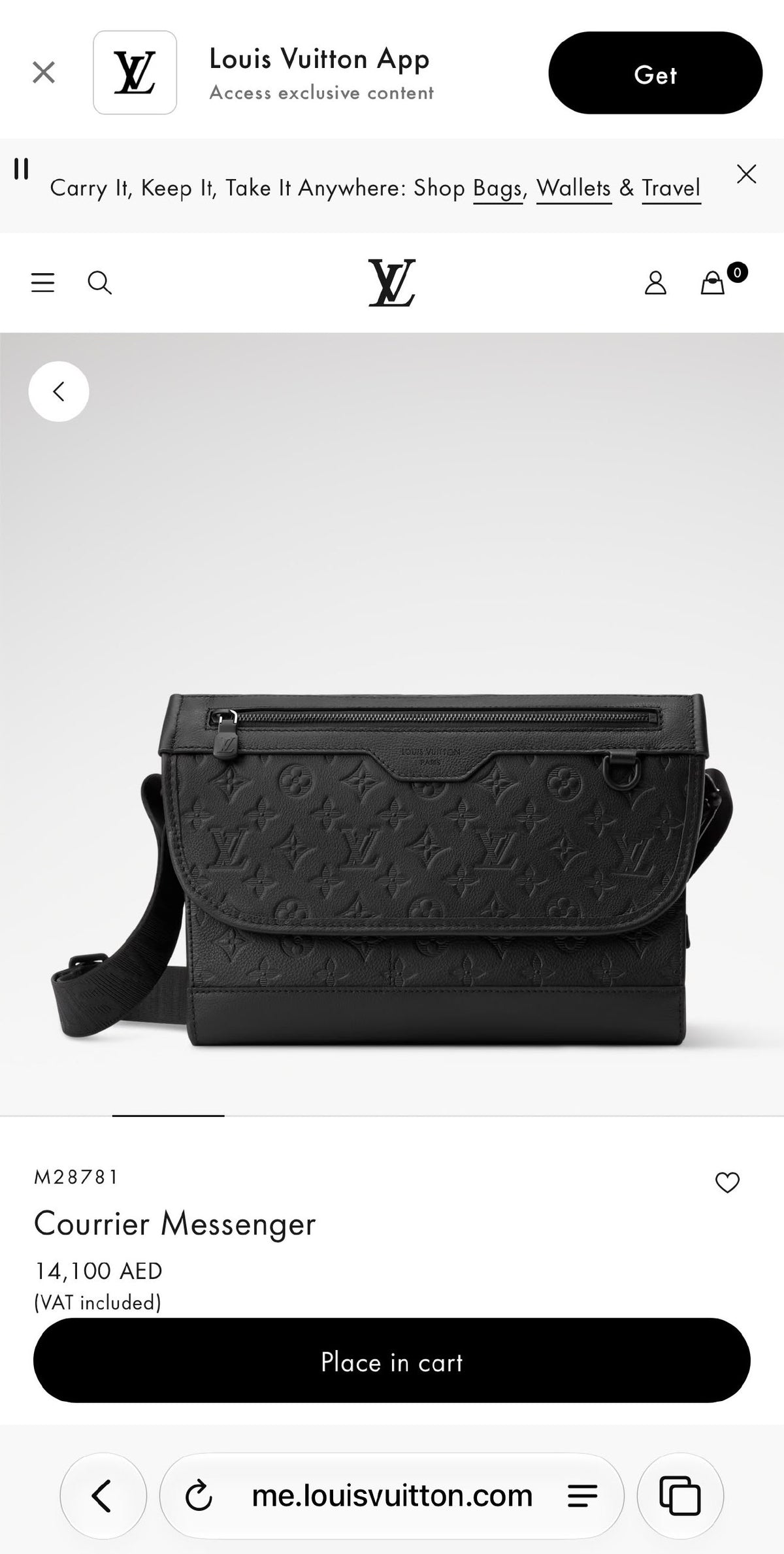 Louis Vuitton Messenger Bag - Black Embossed