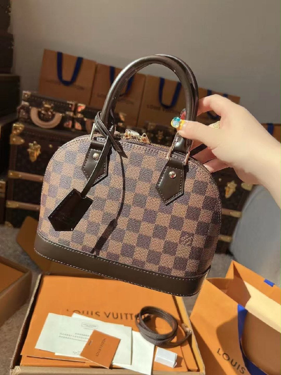 Louis Vuitton Dome Handbag - Brown