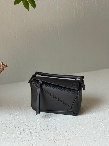 Loewe Mini Puzzle Handbag - Green, Black, Burgundy, Brown, Beige, White