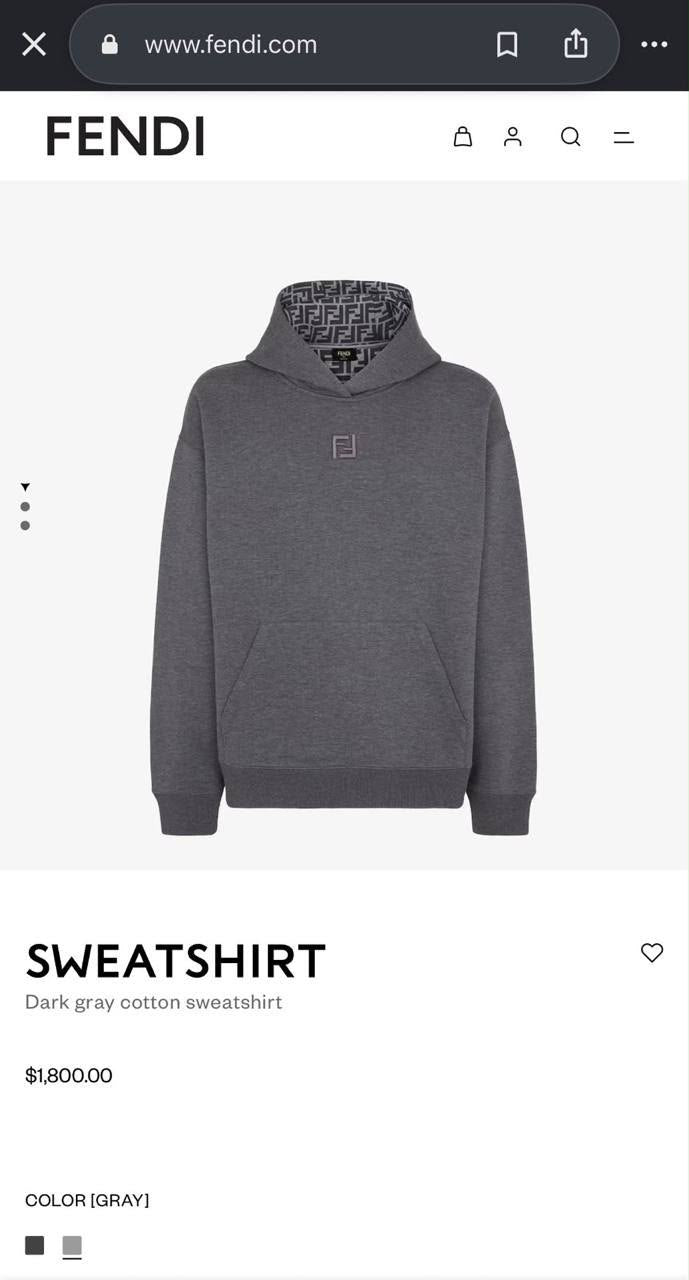 Fendi Hoodie - Dark Grey