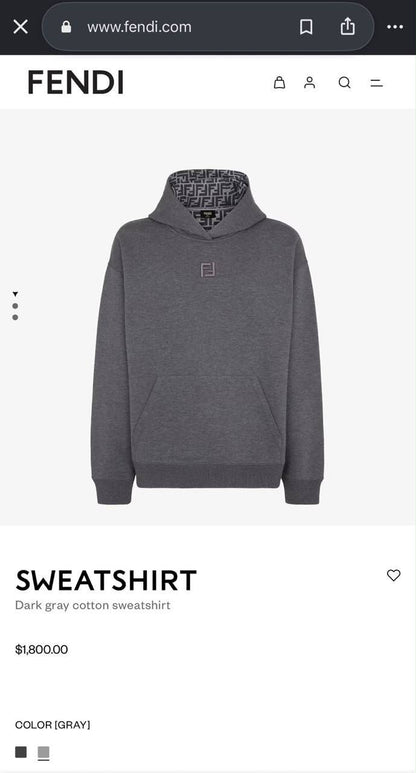 Fendi Hoodie - Dark Grey