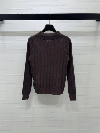 Miu Miu Polo Sweater - Brown