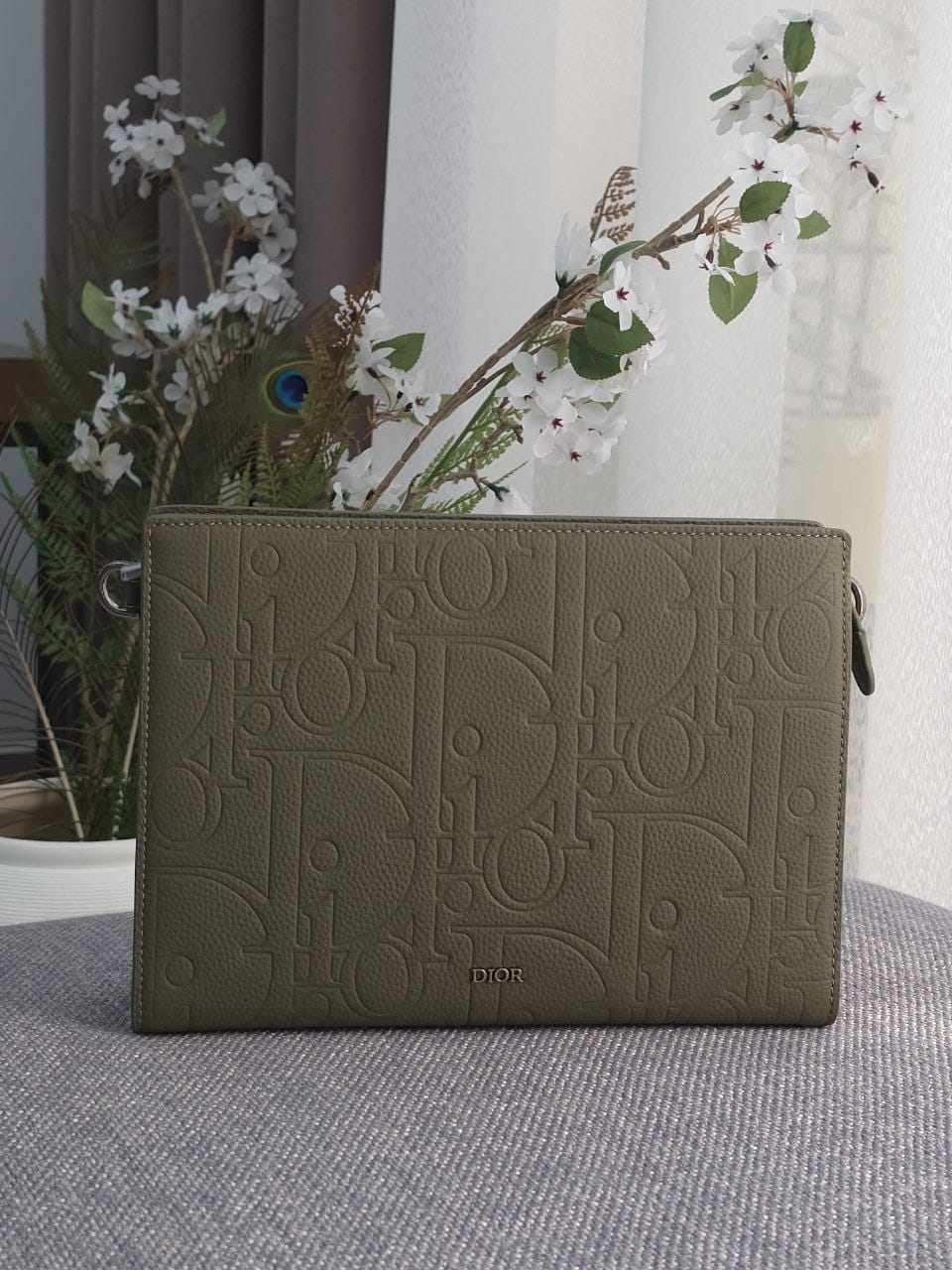 Christian Dior Clutch - Green Embossed