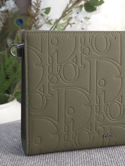 Christian Dior Clutch - Green Embossed