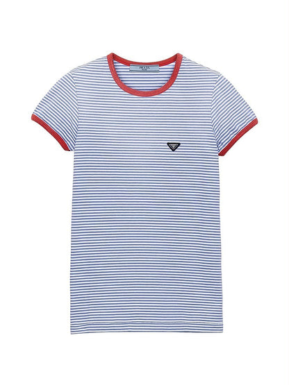 Prada Striped T-Shirt - Blue