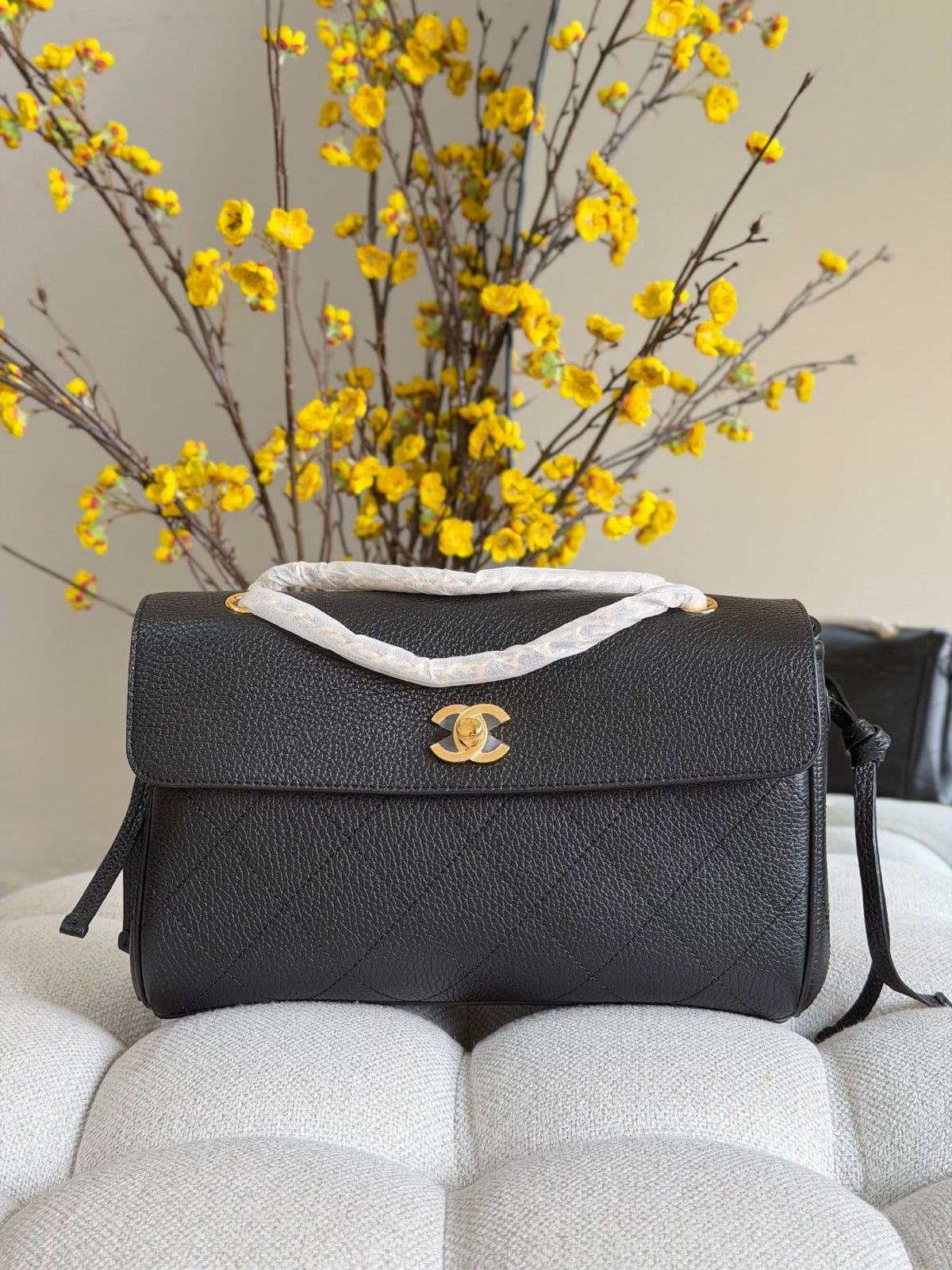 Chanel Quilted Flap Shoulder Bag - Black, Burgundy
