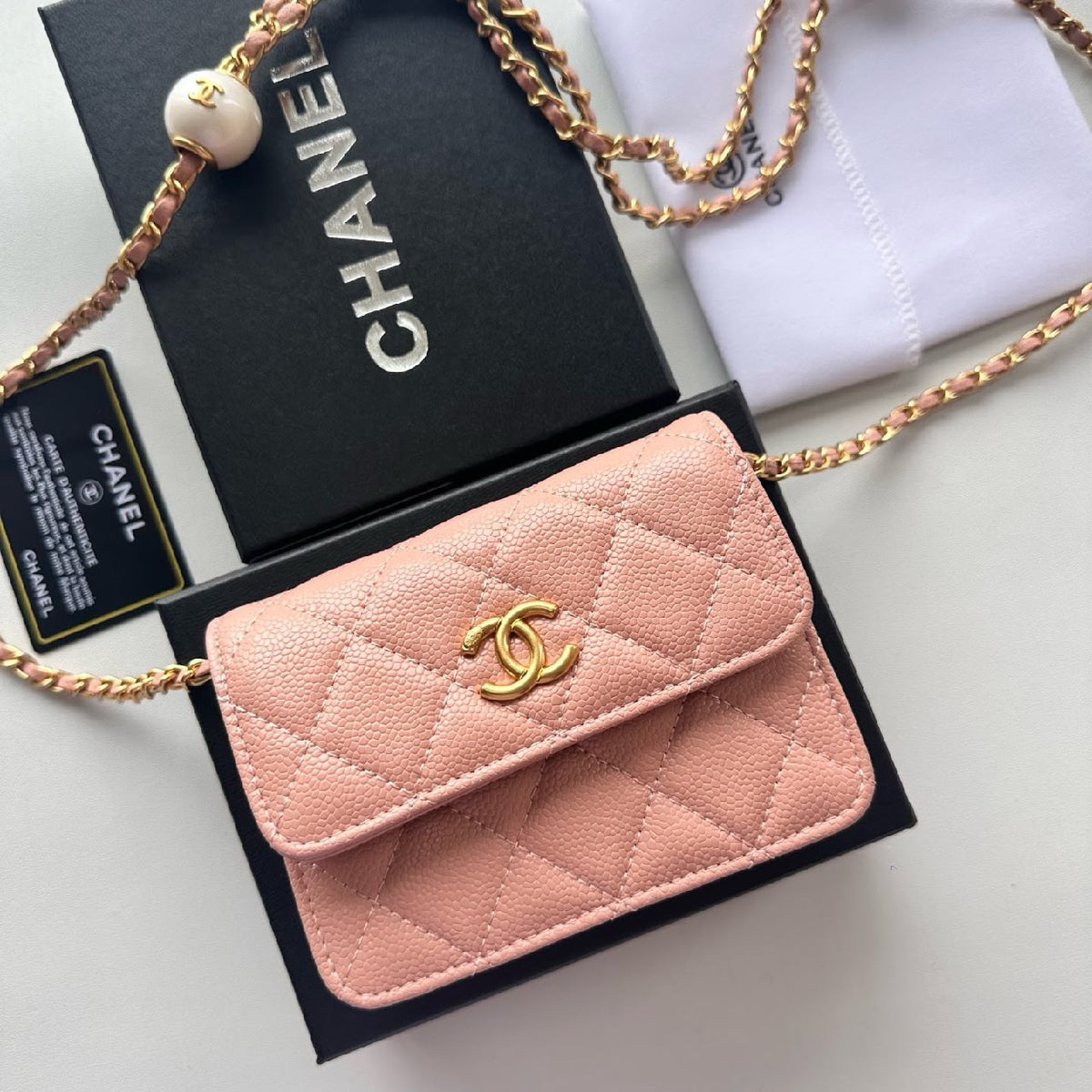 Chanel Quilted Crossbody Bag - Pink
