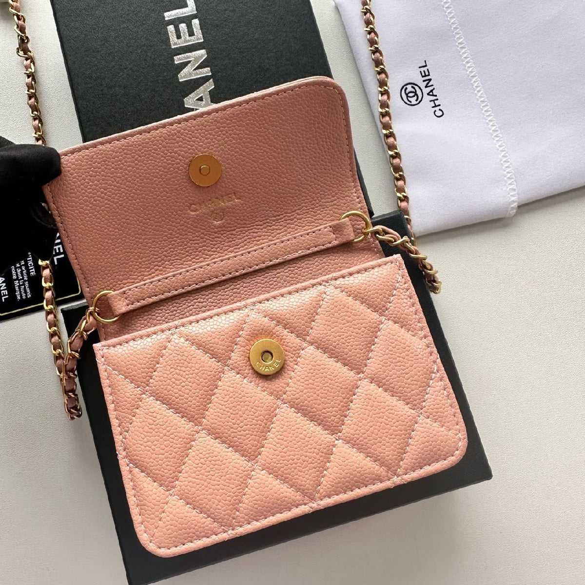 Chanel Quilted Crossbody Bag - Pink