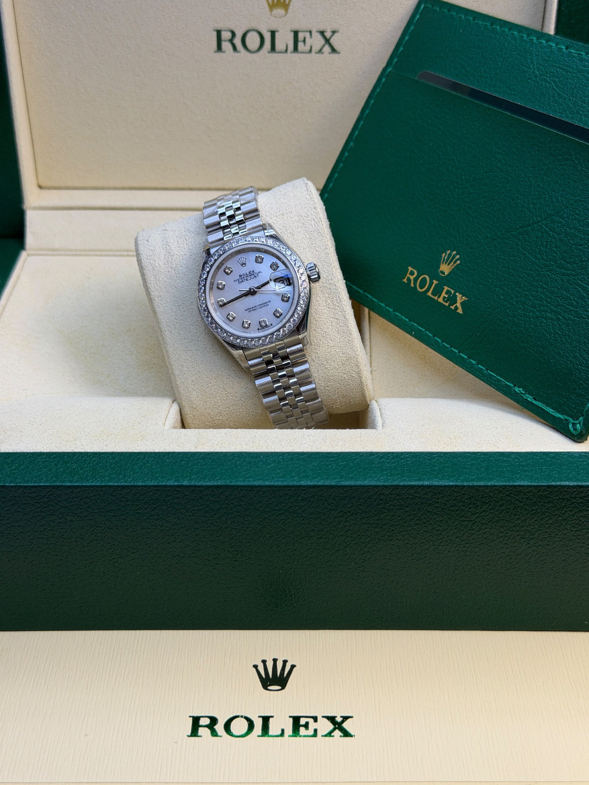 Rolex Watch - Silver & White