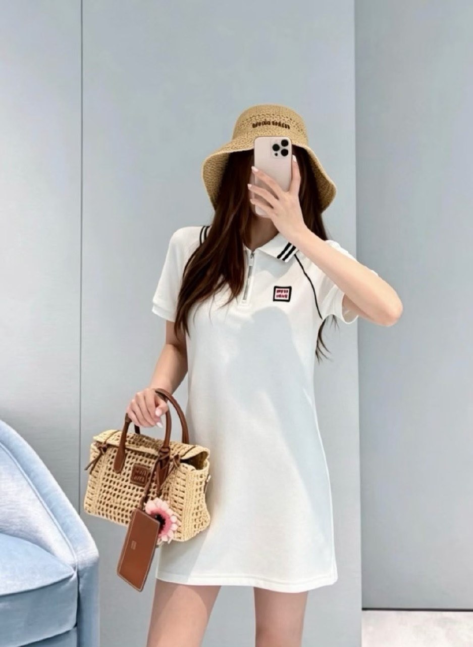 Alo Yoga Polo Dress - White